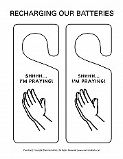 Prayer Alert Door Hanger Preschool Handout