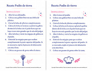 Receta Pudín de tierra Primaria Superior hoja de actividad