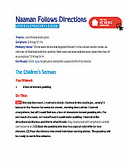 Naaman Follows Directions - Upper Elementary Lesson