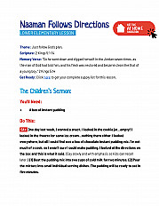 Naaman Follows Directions- Lower Elementary Lesson