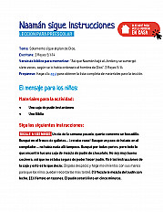 Naamán sigue instrucciones Lección para preescolar