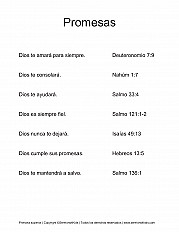 Promesas de Dios - Primaria Superior Hoja de actividad