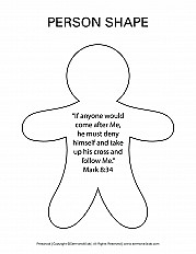 Person Shape Preschool Handout