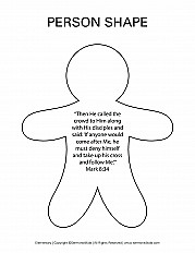 Person Shape Elementary Handout