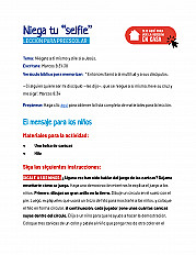 Niega tu “selfie” Lección para preescolar