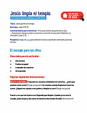 Jesús limpia el templo Lección para primaria superior