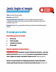 Jesús limpia el templo Lección para primaria inferior