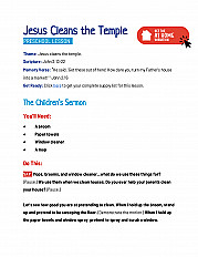 Jesus Cleans the Temple Preschool Lesson
