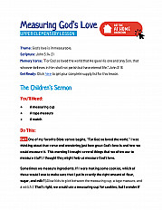 Measuring God's Love -  UPPER Elementary Lesson