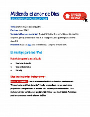 Midiendo el amor de Dios  Lección para primaria superior
