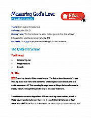 Measuring God's Love -  Preschool Lesson