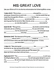 His Great Love Elementary Handout