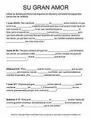 Su Gran Amor Primaria Hoja de actividad