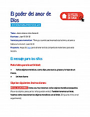 El poder del amor de Dios Lección para preescolar