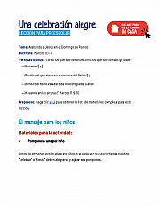Una celebración alegre - Lección para preescolar