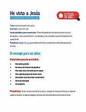 He visto a Jesús Lección para preescolar