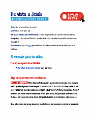 He visto a Jesús Lección para primaria superior