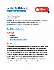 Seeing Is Believing -  LOWER Elementary Lesson