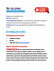 Ver es creer Lección para preescolar