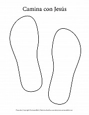 Camina con Jesús - Preescolar hoja de actividad