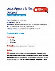 Jesus Appears to the Disciples -  UPPER Elementary Lesson