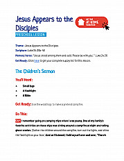 Jesus Appears to the Disciples -  Preschool Lesson
