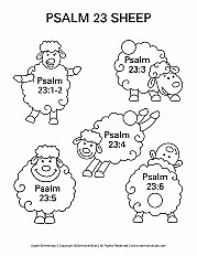 Psalm 23 Sheep Upper Elementary Handout