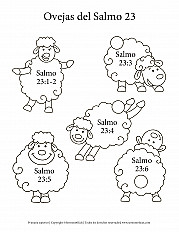 Ovejas del Salmo 23 Primaria superior hoja de actividad