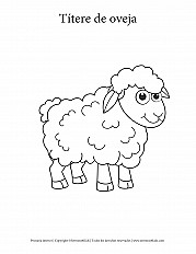 Títere de oveja Primaria inferior hoja de actividad