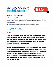 The Good Shepherd -  UPPER Elementary Lesson