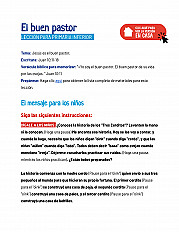 El buen pastor - Lección para primaria inferior
