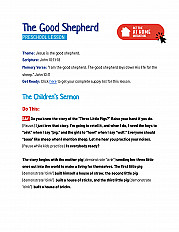 The Good Shepherd -  Preschool Lesson