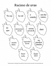 Racimo de uvas - Primaria superior hoja de actividades