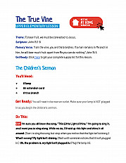 The True Vine -  UPPER Elementary Lesson