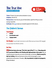 The True Vine -  Preschool Lesson