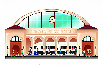 Estación del tren - Preescolar Hoja de actividad