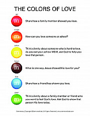 The Colors Of Love - Elementary Handout