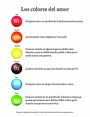 Los colores del amor - Primaria hoja de actividad