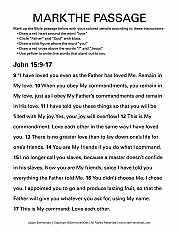 Mark the Passage - Upper Elementary Handout