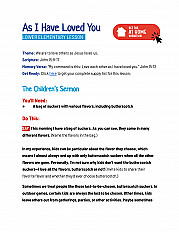 As I Have Loved You -  LOWER Elementary Lesson