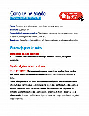 Como te he amado - Lección para preescolar