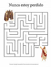 Nunca estoy perdido - Preescolar laberinto hoja de actividad