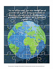 Rompecabezas del mundo - Primaria inferior hoja de actividad