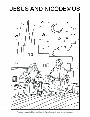 Jesus and Nicodemus - Preschool Handout