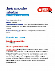 Jesús es nuestro salvavidas - Lección para primaria inferior