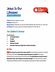 Jesus Is Our Lifesaver -  Preschool Lesson