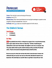 Pentecost -  LOWER Elementary Lesson