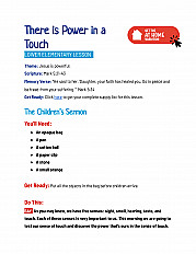 There is Power in a Touch -  LOWER Elementary Lesson