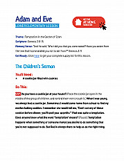 Adam and Eve -  LOWER Elementary Lesson