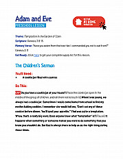 Adam and Eve - Preschool Lesson